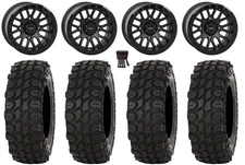 System 3 SB-9 Bdlk 15" Wheels Matte Bk 35" XComp ATR Tires Commander Mav