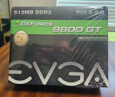 EVGA GeForce 9800 GT 512MB DDR3 PCI-E 2.0 Video Card - New Sealed