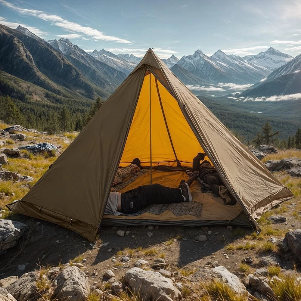 Camping Tipi Hot Tent Fire Retardant w/Stove Jack 2-4 Person Lightweight 5lb
Opens in a new window o