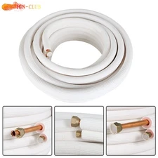 Install Kit For Mini Split Heat Pump System 1/4"-1/2" 50FT White Connection Pipe
