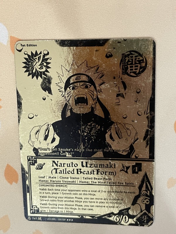 Naruto CCG, Naruto Uzumaki Tailed Beast, 747, 1st Edition, MP