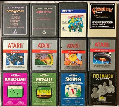 Vintage Atari Games Lot Of 12, Untested Cartridges