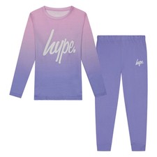 HYPE - Girls Pink Pastel Fade Pajama Set Soft Kids Sleepwear Lounge PJs