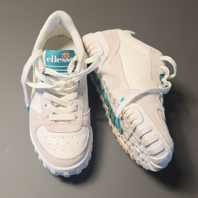 ellesse Tanker Lo LTHR AF Women's Sneakers White Beige Teal Low Top Athletic