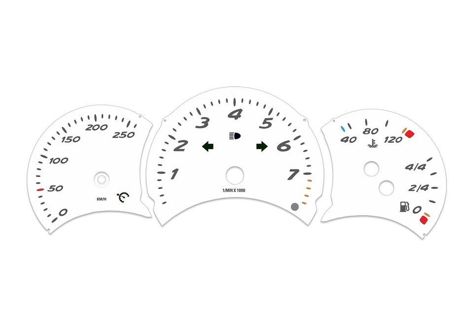 Porsche Boxster 986.1 White - Speedometer gauges from MPH to km/h cluster disk - Image 2 of 4