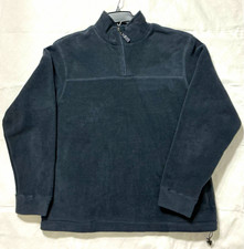 Vintage Y2K GAP Arctic Fleece Pullover Jacket Men L Black 1/4 Zip 2002 NWOT New