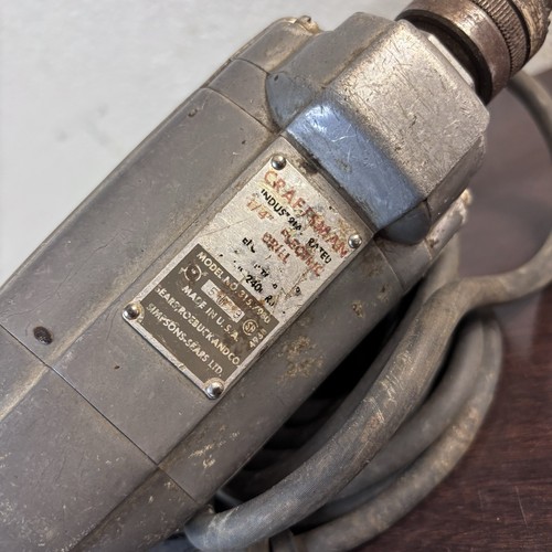 Craftsman Model 315.7980 1/4" Corded Drill USA With Chuck Key - Picture 7 of 10