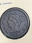 Photo of a 1844-P Large Cent from an eBay listing that sold on Jul 16, 2026
