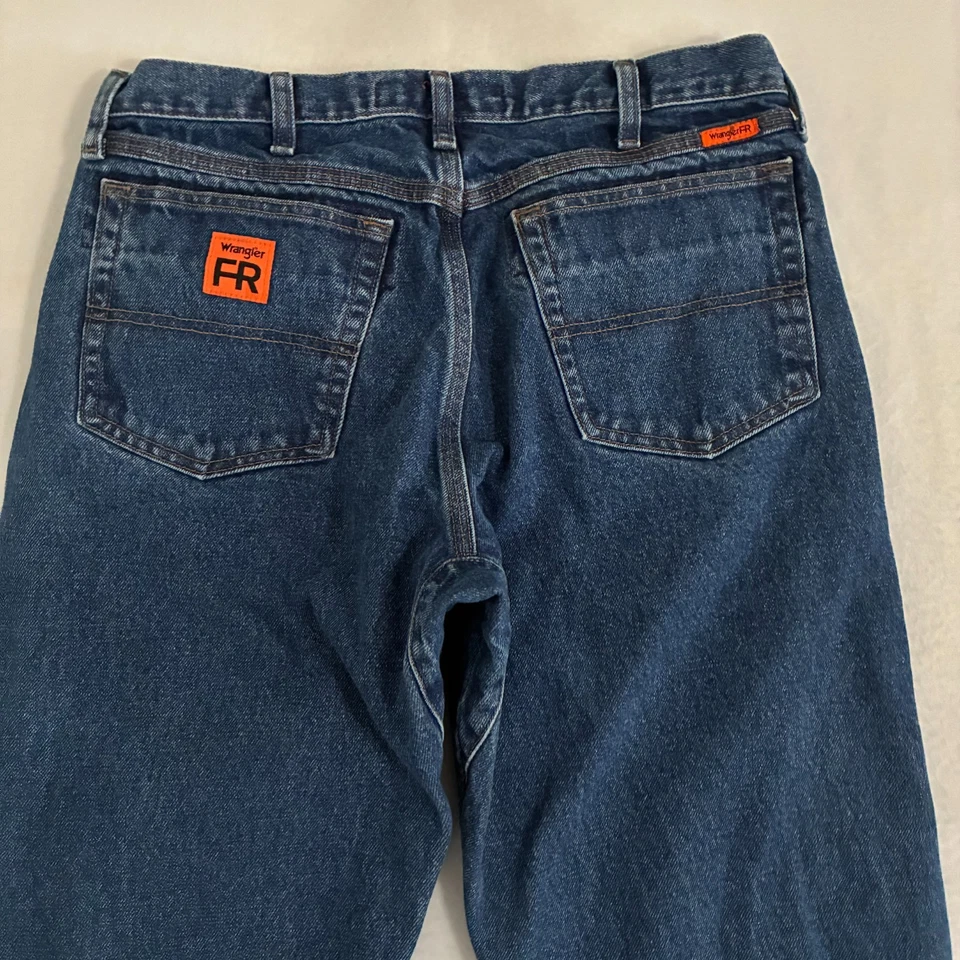 Wrangler FR Flame Resistant Jeans Mens 34x34 Relaxed Fit Denim Western Work Wear - Image 4 of 4