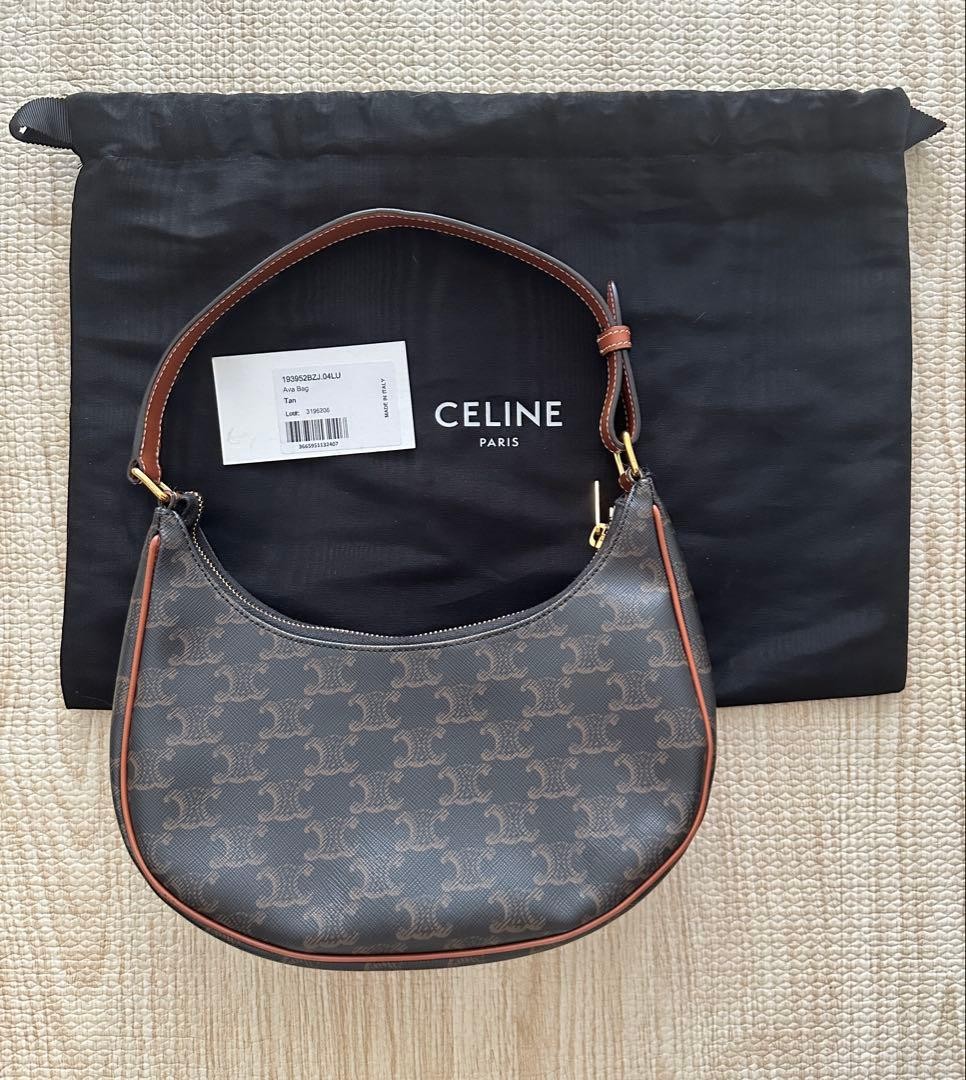 CELINE AVA Bag in Triomphe Canvas and Calfskin