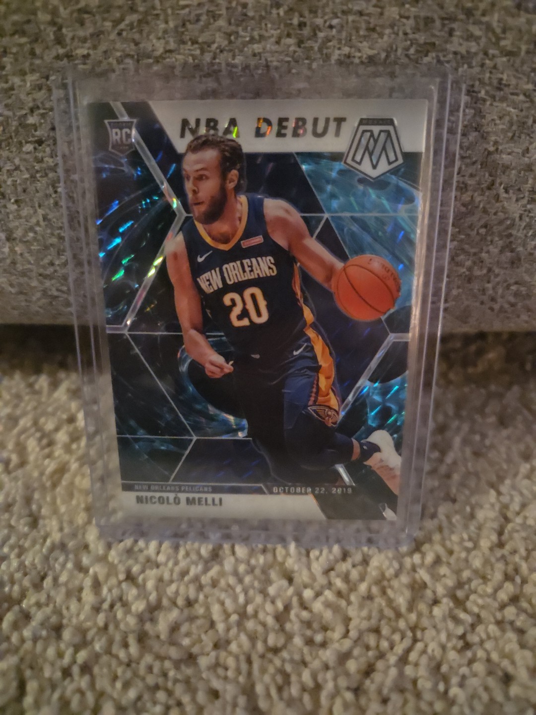 2019-20 Panini Mosaic #279 Nicolo Melli Rookie Genesis Prizm Pelicans RC YY4
