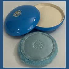 Vtg Max Factor Hollywood Aquarius After-Bath Powder 4 Oz W/Puff - NWOB