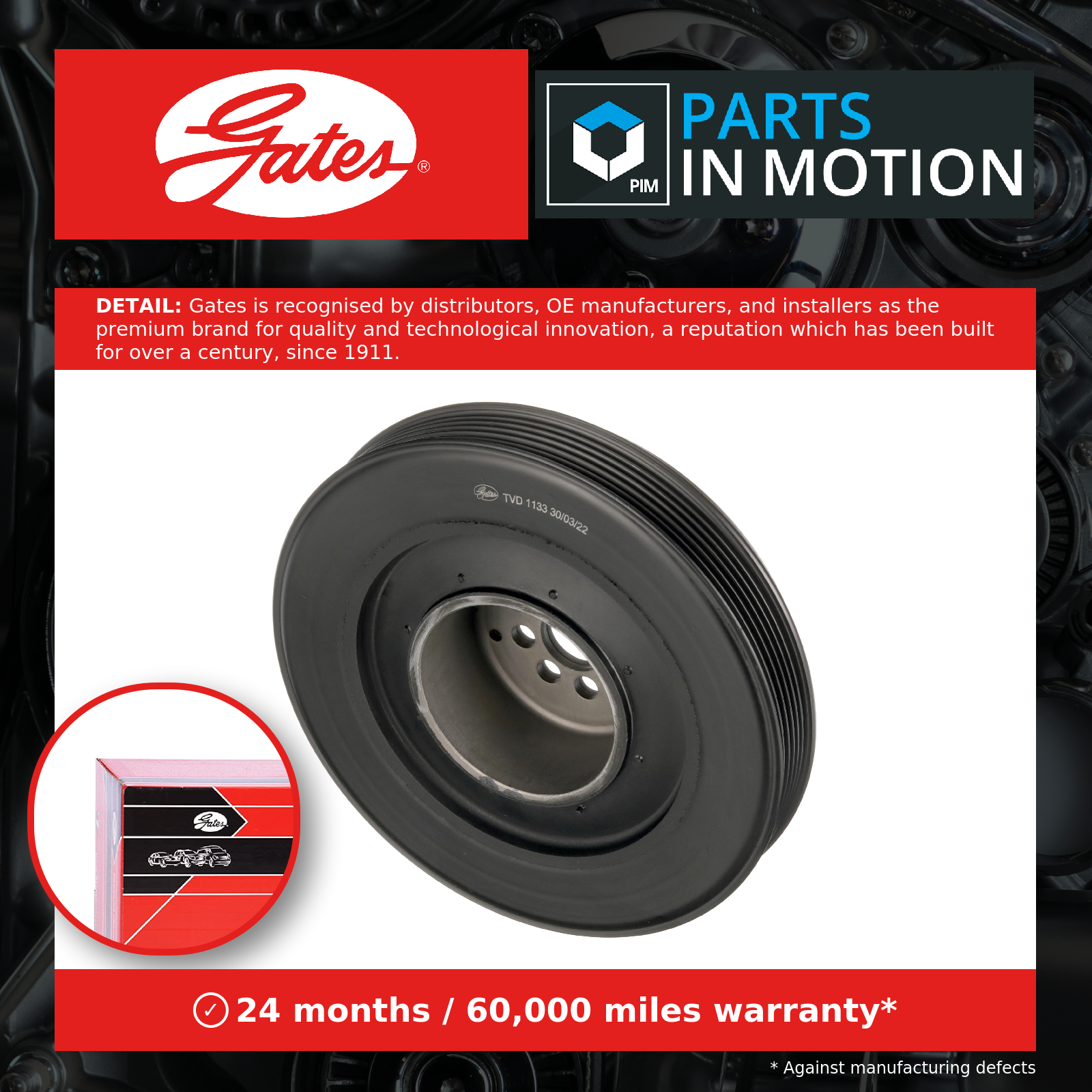 Crankshaft Pulley (TVD) fits AUDI A6 C6 2.7D 04 to 11 Torsional Vibration Damper - Image 19