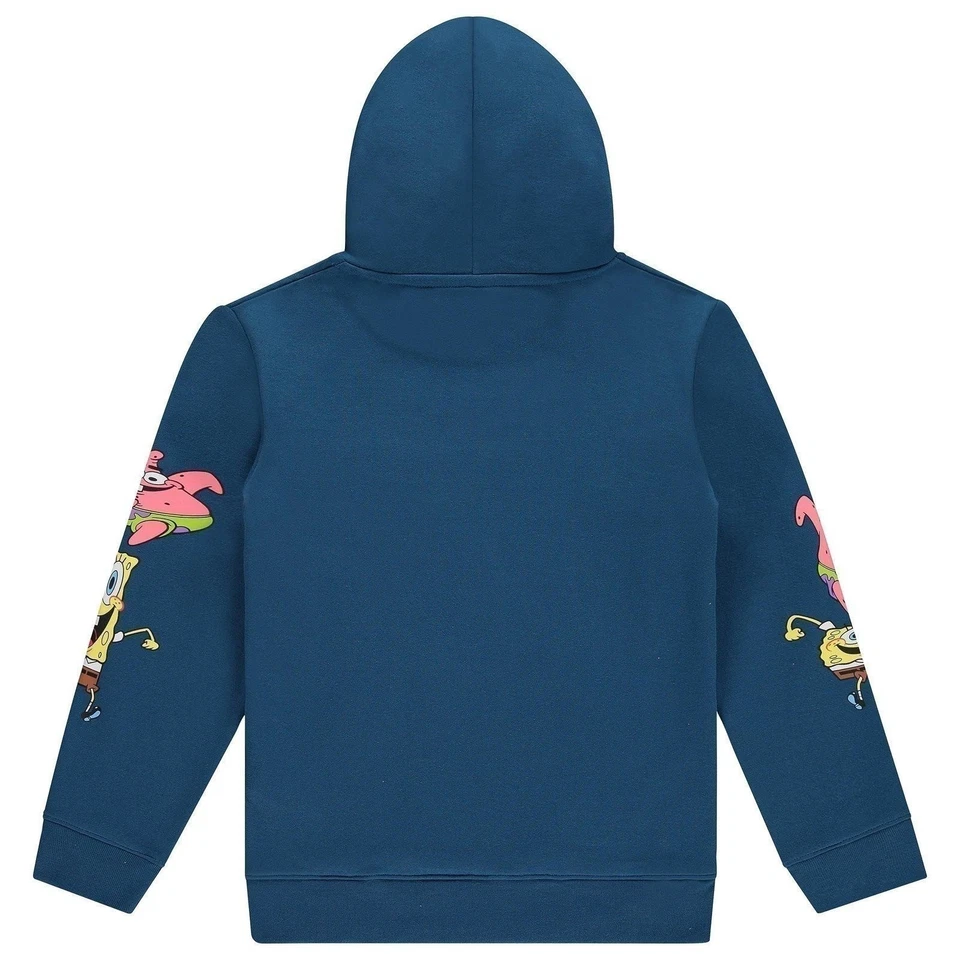 Bob Esponja Pantalones Cuadrados Niños Pullover Sudadera con Capucha - Niños Pequeños y Grandes Tallas 4-20 Azul Foto 2 de 4