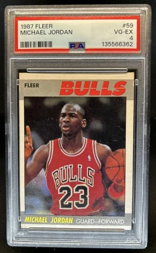 1987-88 Fleer Michael Jordan #59 Bulls PSA 4