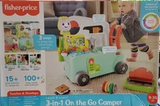NEW Fisher-Price Laugh & Learn 3-n-1 On-the-Go Camper & Activity Center
