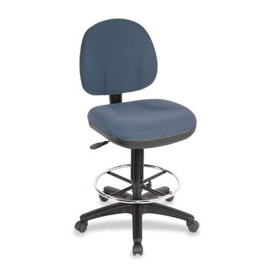Lorell LLR80010 Pneumatic Adjustable Stool Blue 24''x24''x50.5''