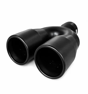 Acero Inox. Tubo Doble Salida de Escape Negro Tubo Abertura - Imagen 1 de 4