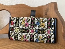 1970s Floral Tapestry Kiss Lock Wallet