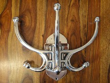 Wandgarderobe Jugendstil Silber Kleiderhaken Klappbar Wandhaken Garderobe Luxus 