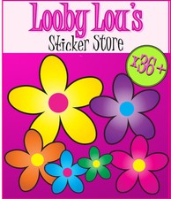 36 Multi Coloured Daisy Flower Funky Car Stickers Internal or External