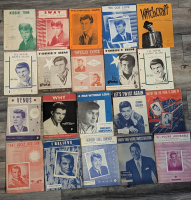 Sheet Music B. Rydell F. Avalon F. Laine Others Assorted Lot of 20