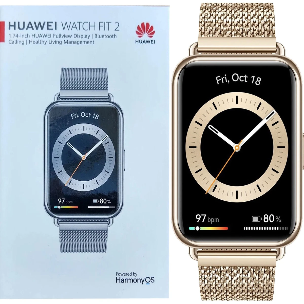 Huawei Watch Fit 2 Elegant Edition Premium Gold Bluetooth