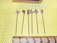 UBING Set of 6 Stainless Steel Martini Cocktail Picks w/ Different Heads