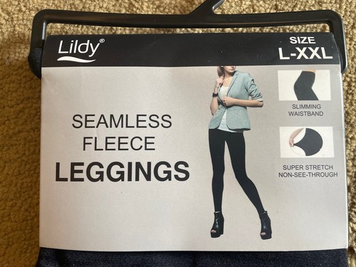 Leggings negros de vellón sin costuras Lildy talla L-XXL - Imagen 2 de 4