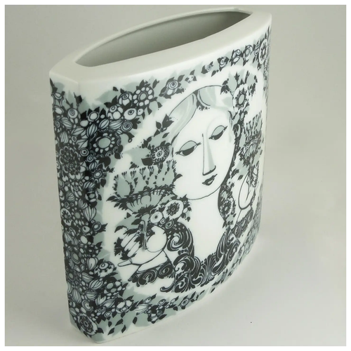 Rosenthal Studio Line By Danish Artist Bjørn Wiinblad 80s Pillow Vase, Germany - Picture 3 of 8