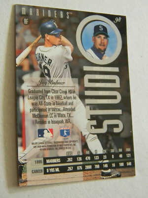 Jay Buhner #98 Seattle Mariners Leaf Studio Silver1996 Jay Buhner #98 Seattle Mariners Leaf Studio Silver1996