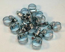 15 Pcs Stainless Steel Drive Hose Clamps Worm Clips 3/8"-1/2"(8-12 mm)