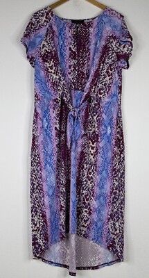C Wonder By Christian Siriano Python Raspberry Midi Dress Size XL NEW