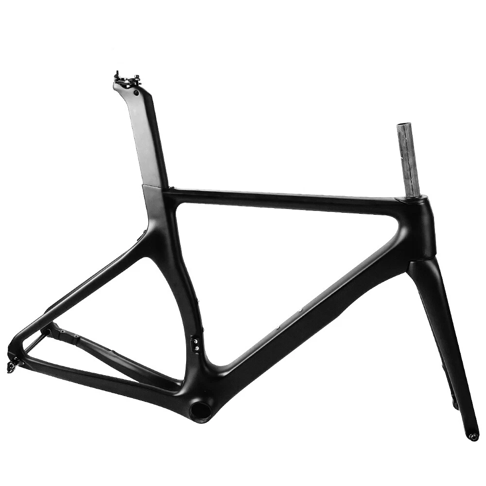 AIRWOLF Road Bike Carbon Frame Aero Bicycle Frameset Internal Cable Disc 700 28C