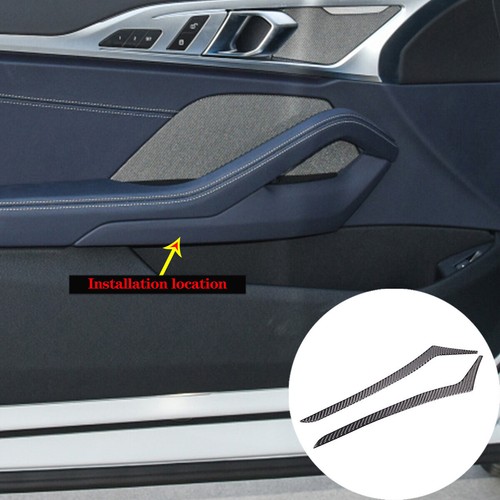 Car Door Armrest Trim Carbon Fiber Strip Kit For BMW 8 Series G14 G15 2019-2022 - Picture 2 of 9