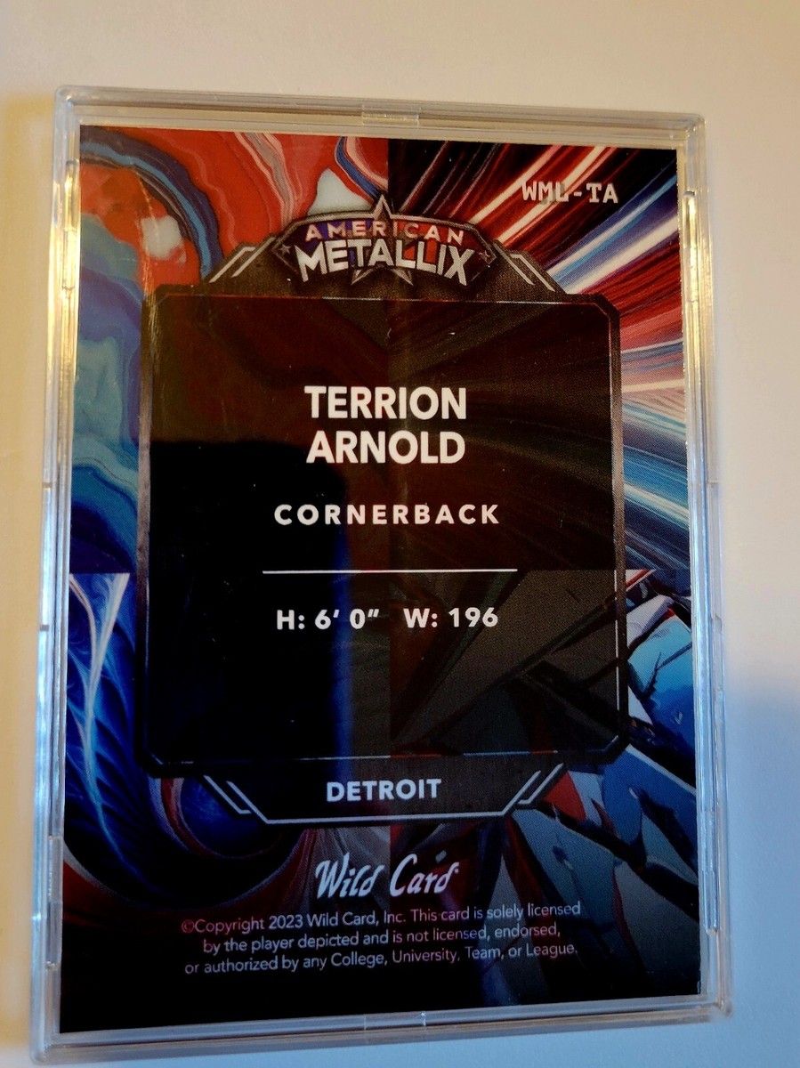 Terrion Arnold 1/1 Wild Card American Metallix Detroit Lions
