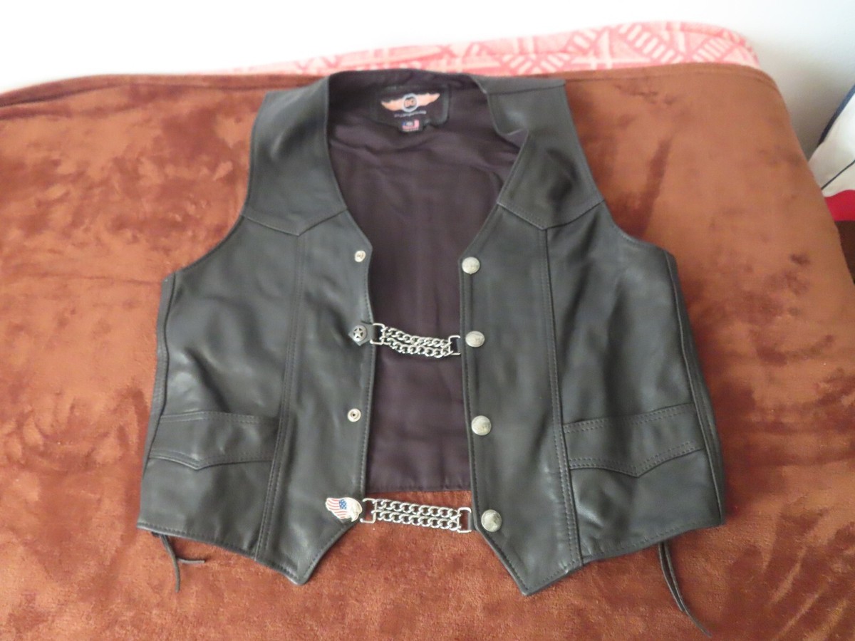 BG Biker Gear Inc. Men's Motorcycle Vest Size 46 made in usa