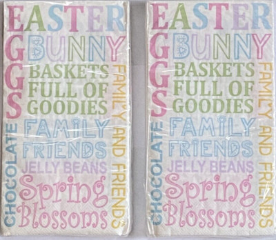 Guest Towel Napkins 2 Ply Paper 52 Ct Dining Bathroom Pastel Spring Easter NEW