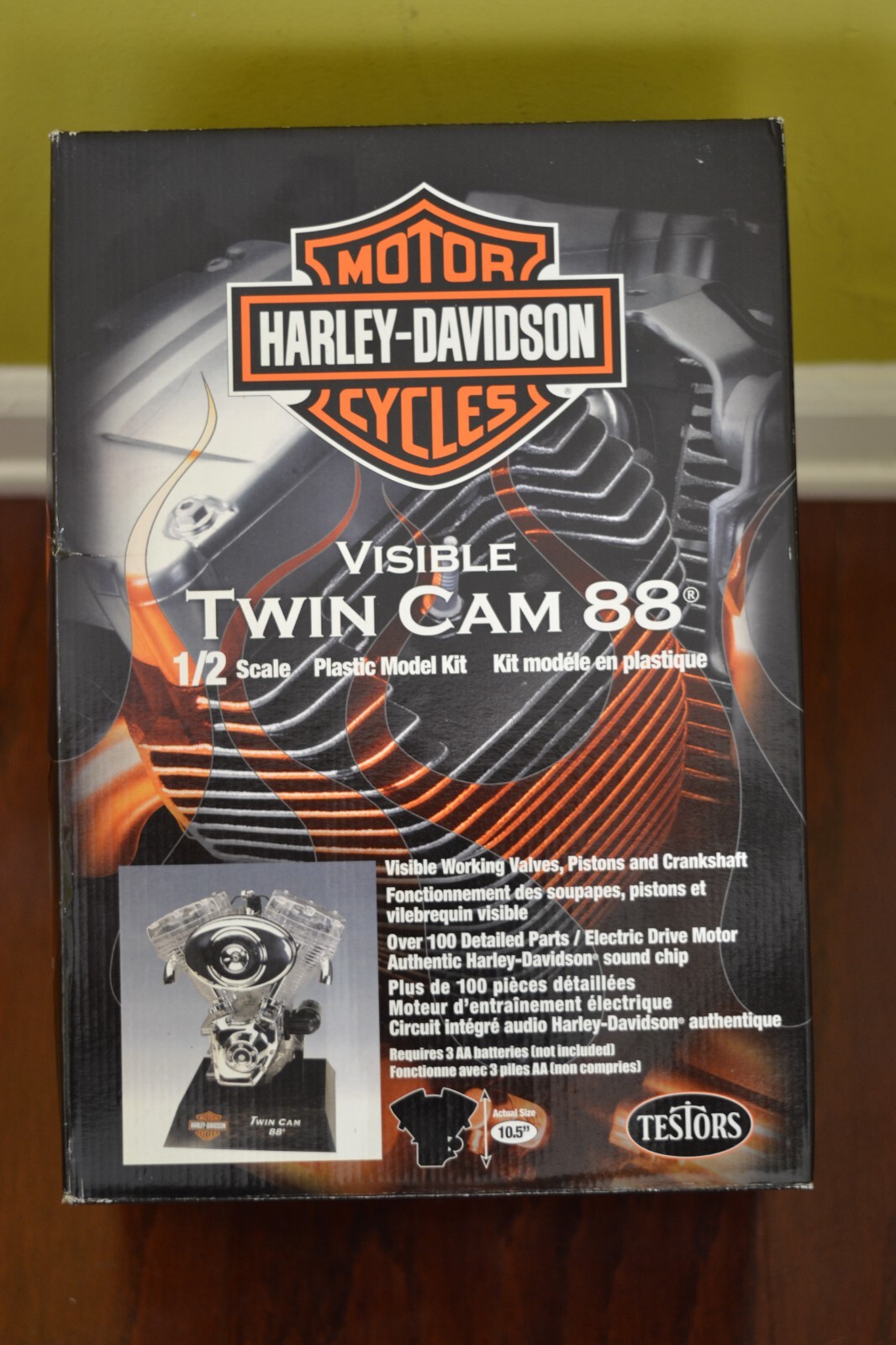 TESTORS 1/2 Scale Model Engine Kit Harley Davidson Visible Twin Cam 88