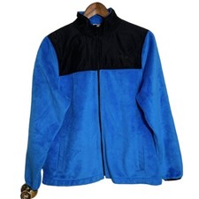 Fila Sport Blue Fleece Full Zip Jacket Long Sleeve Women Large Outdoor Gorpcore