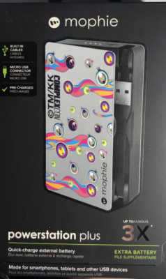 LIMITED EDITION NEW Mophie Powerstation Plus3x 5000mAh Battery Charger Micro USB