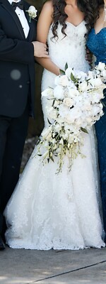 swarovski crystal beads wedding dress Swarovski Wedding Dress with Veil XS / White