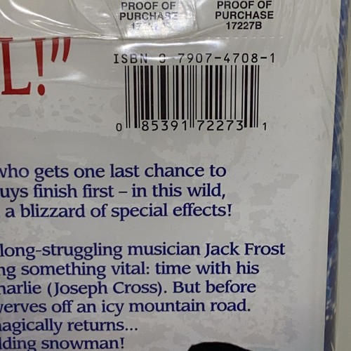 Jack Frost VHS 1998 Clam-Shell Michael Keaton New Sealed - Picture 4 of 8