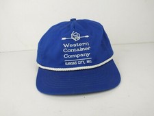 VTG Made in USA Western Container Kansas City Rope front Strap Back hat trucker
