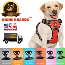 NicheBrands 3M No Pull Dog Pet Harness Reflective Adjustable Vest No choke 2024