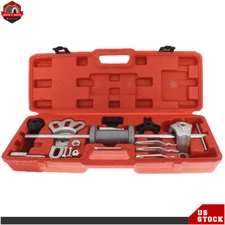 17× Slide Hammer Dent Puller Tool Kit Wrench Adapter Axle Bearing Hub Auto Set