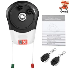 Automatic Roll Up Door Opener Garage Roller Door Opener with 2 Remotes 800N