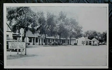 Yeary's Motel/SHELL Service Gas Station SIGNS-Corbin, KY-Vintage BL/WH Postcard 