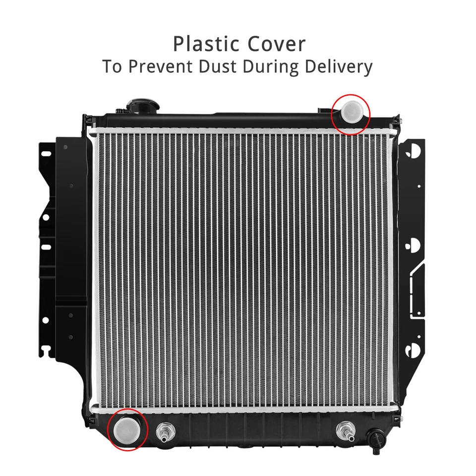 散热器适用于吉普 87-06 Wrangler Base Islander Renegade 2.5 4.0 4.2 L6 DPI 1682 — 第 2/4 张图片