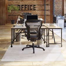 46" x 60" Clear Plastic Floor Chair Mat for Office Chair On Carpet Easy Glide